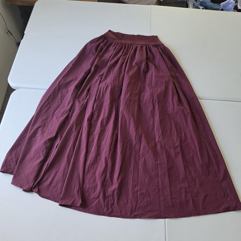 Halara Breezeful Maxi Skirt Medium High Waisted Tummy Control Flowy Amaranth